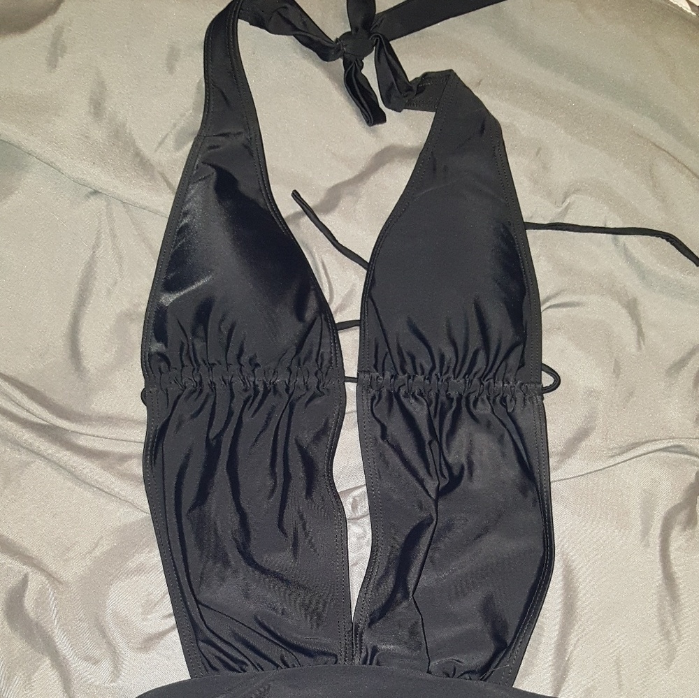 Black one piece swimsuit